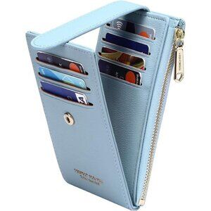 RFID Card Holder Wallet for Women Slim Wallets Bifold Multi Card Case Zipper